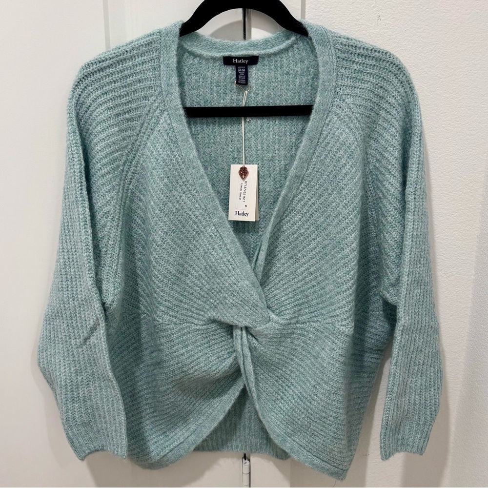 Hatley NWT Cross Over Sweater in Arctic Blue - Picture 2 of 7